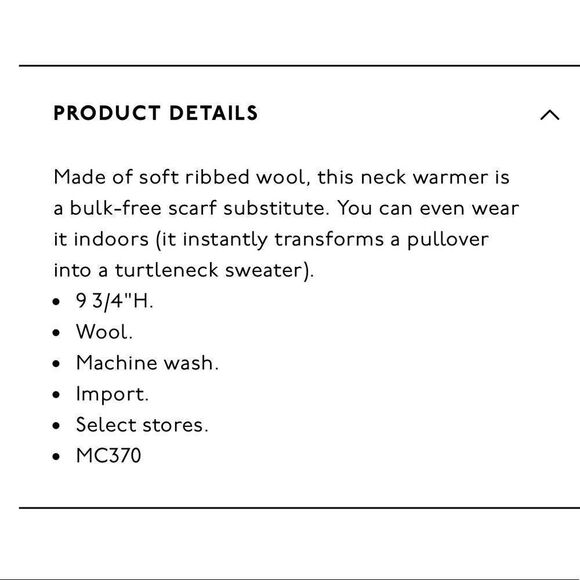 Madewell ribbed, merino neck warmer. - Picture 6 of 7